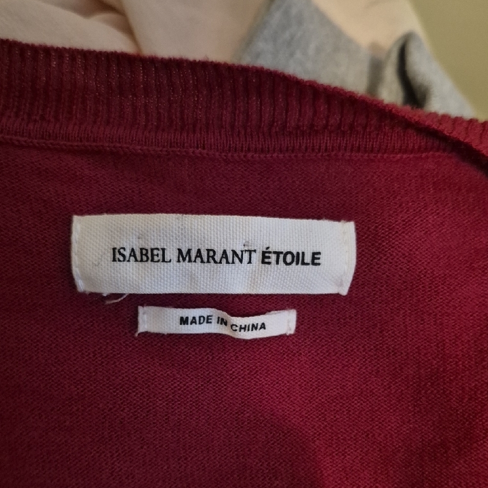 Isabel Marant Red and Brown Cardigan Sweater - Picture 2 of 7